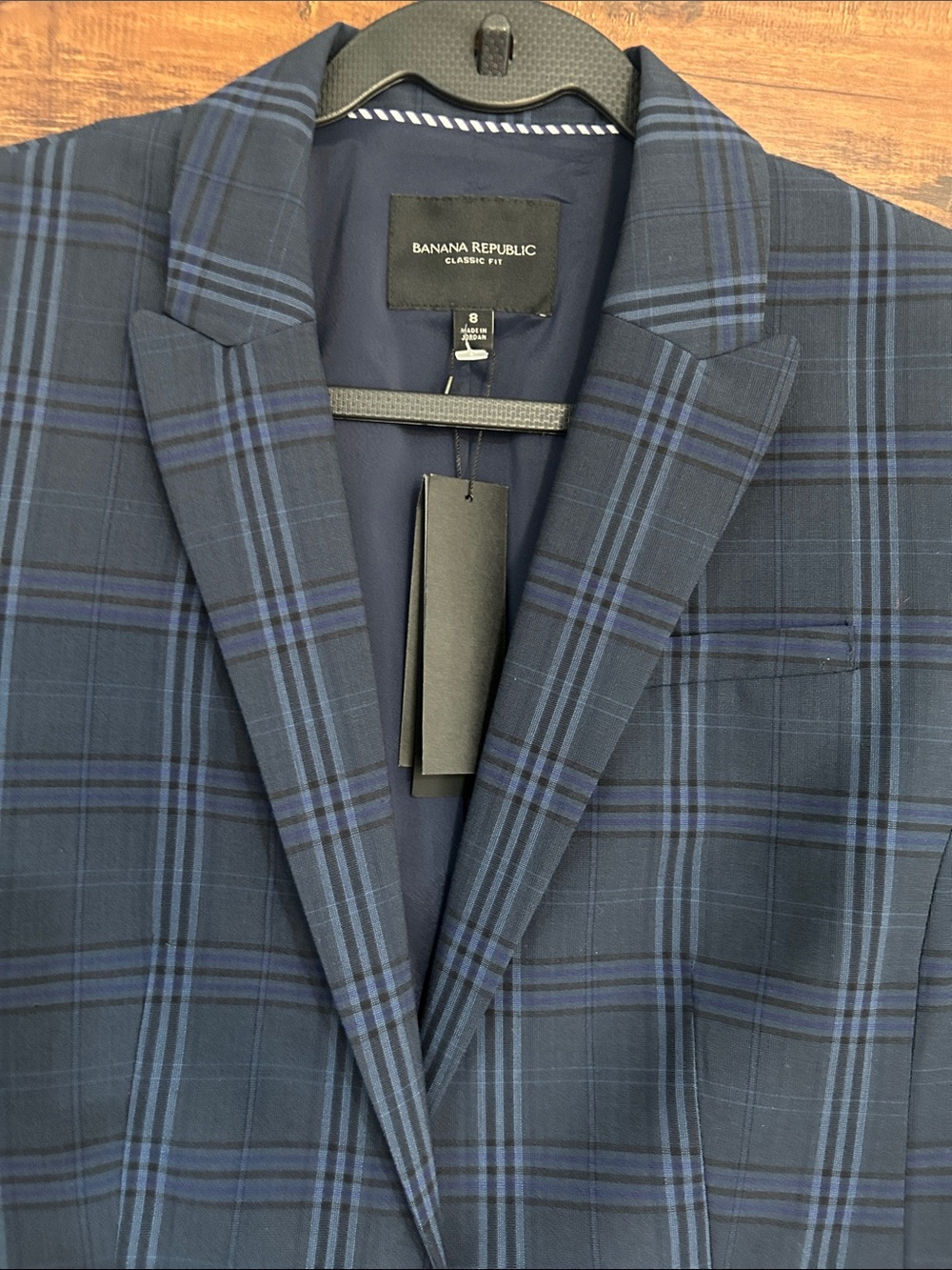 Banana Republic Navy Plaid Women's Suit Jacket & Pants
